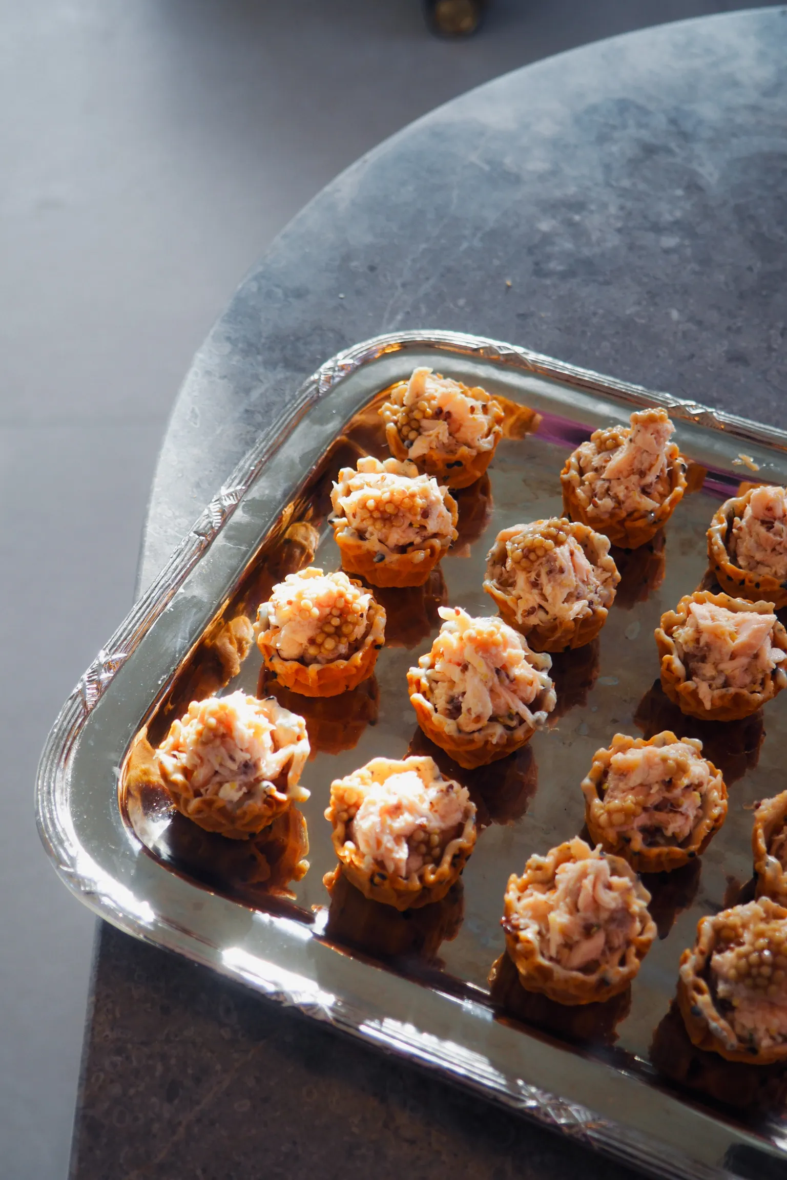 Tartelettes saumon gravlax